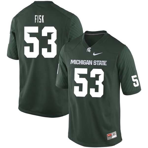 Men #53 Peter Fisk Michigan State Spartans College Football Jerseys Sale-Green